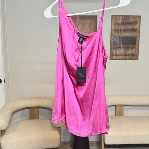 HOT PINK SILK TOP SINCERELY JULES M